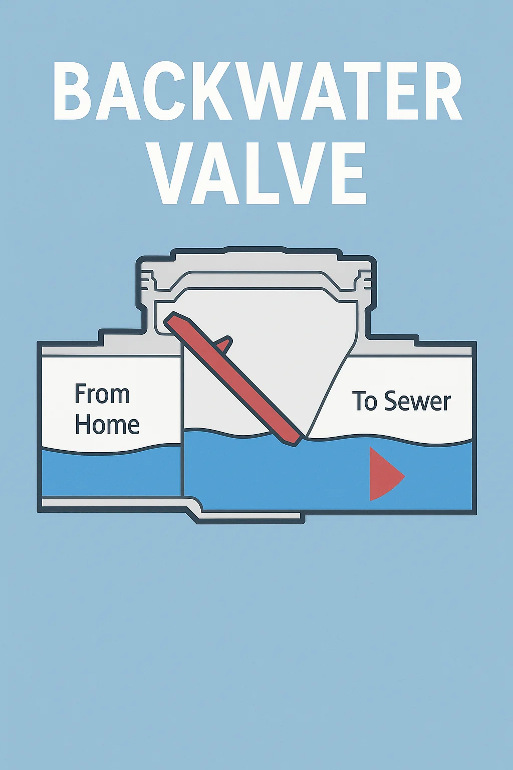 backwater valve for sewer line.