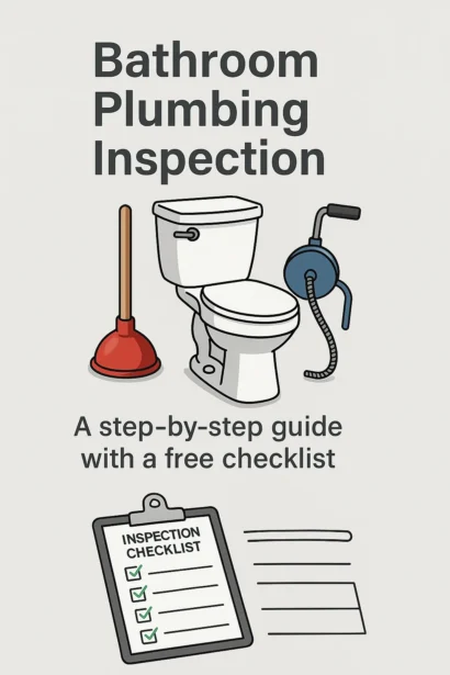 bathroom plumbing inspection