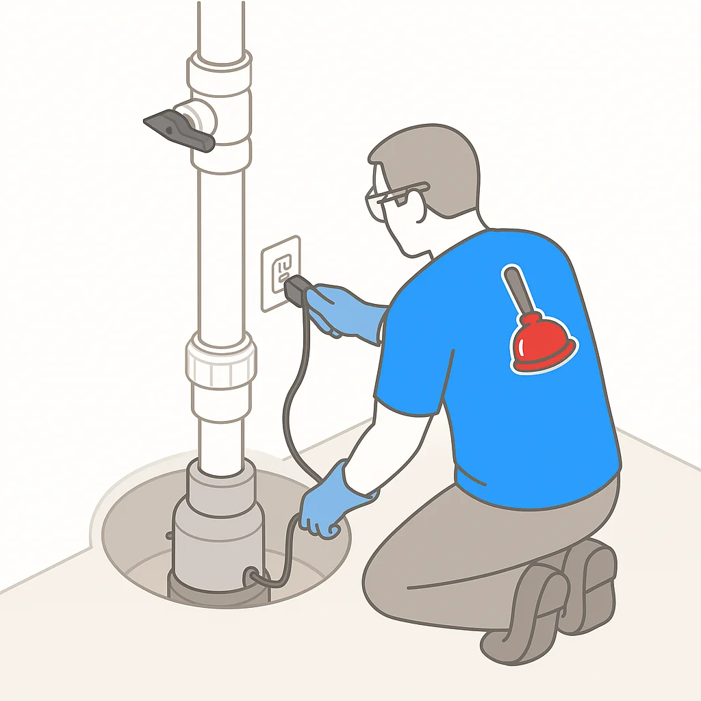 restore power and check the pump a final time.