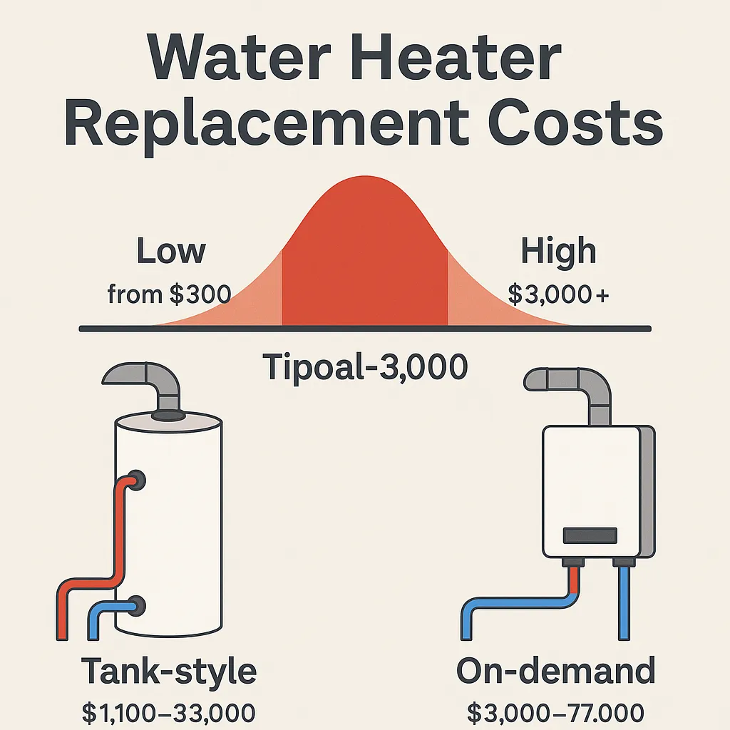 water heater replacement cost.